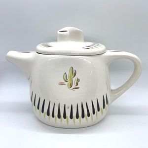 Vintage MCM Red Wing Pottery Dessert Cactus Coffee Tea Pot